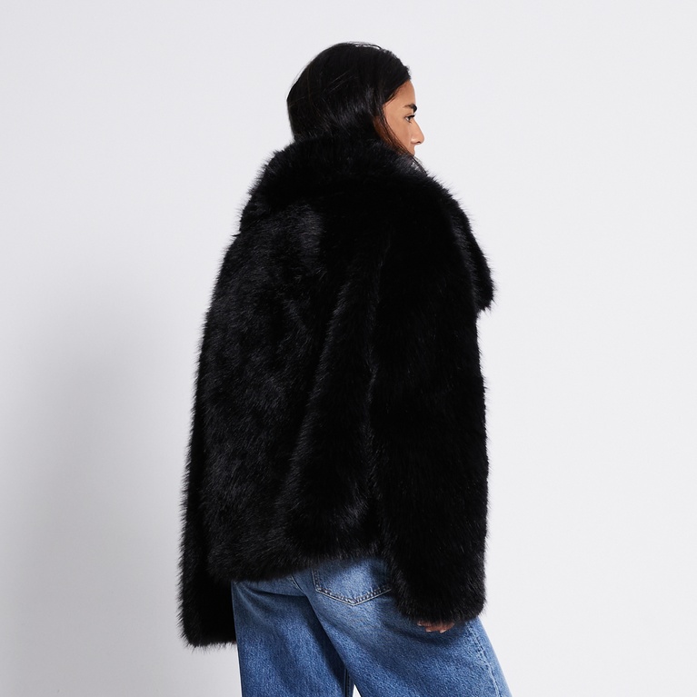 Faux fur jacket "Nathalie" Black